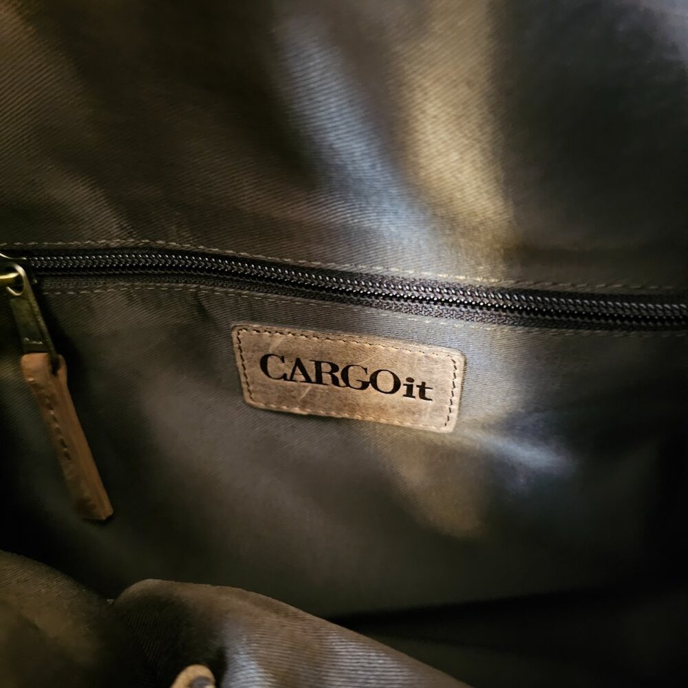 CARGOit, Raw, Brown Leather Tote Bag - Picture 14 of 16